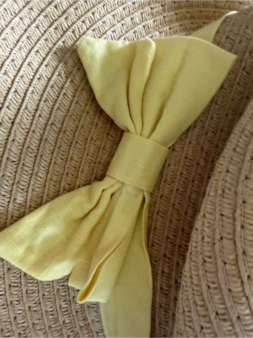 NWT Joie Kids Straw Sun Hat with Yellow Bow